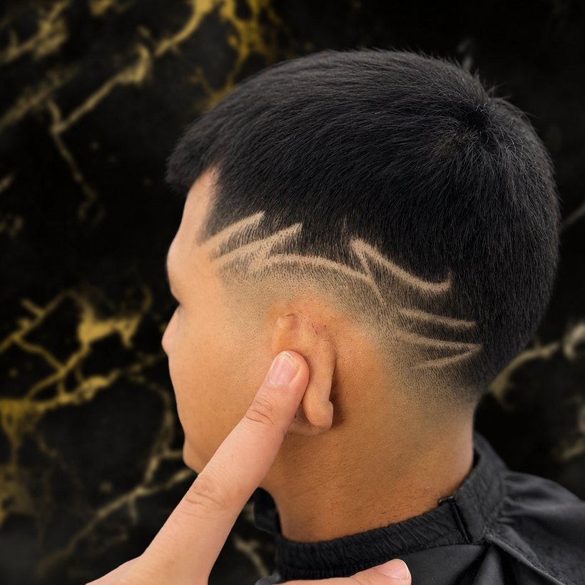 Detailed hair design by SH Barbershop